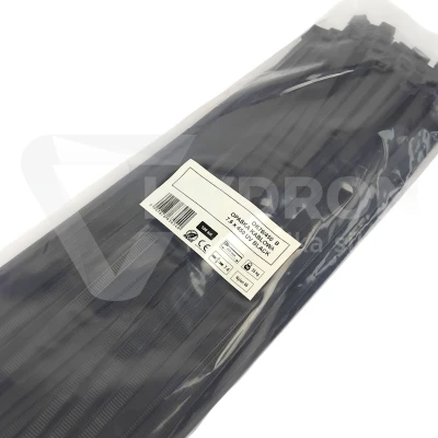 Taśma opaska kablowa UV 7,6x450mm - 100szt czarne