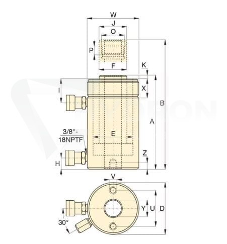 Siłownik hydrauliczny RRH307 ENERPAC