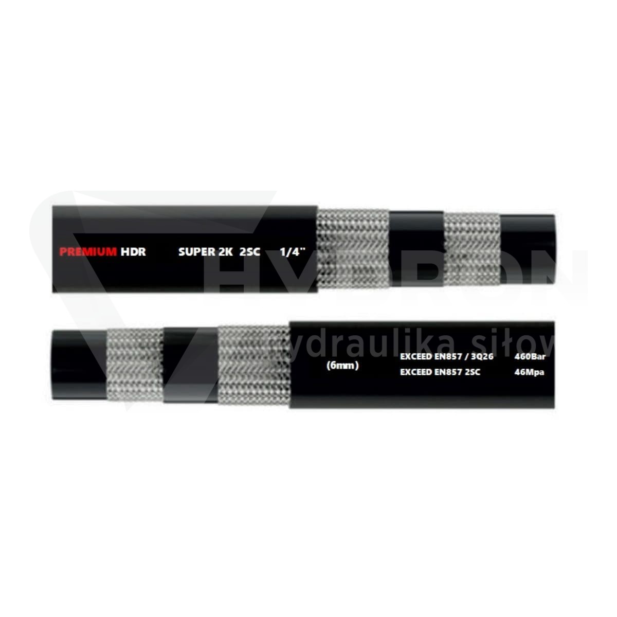 Wąż hydrauliczny DN06 2SC 450 bar SUPER 2K gładki