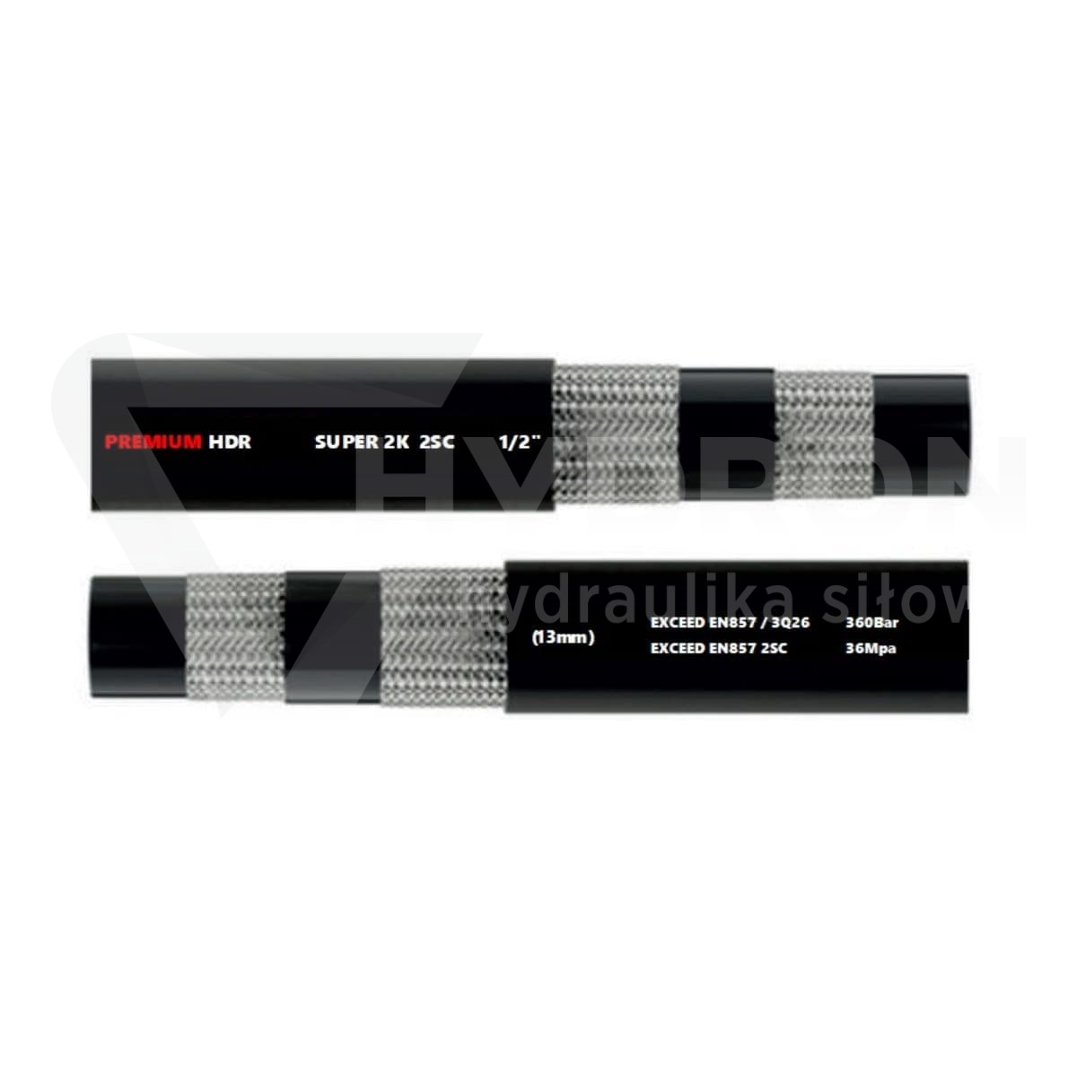 Wąż hydrauliczny DN13 2SC 350 bar SUPER 2K gładki