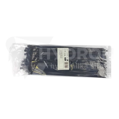 Taśma opaska kablowa 4,8x300mm - 100szt czarne