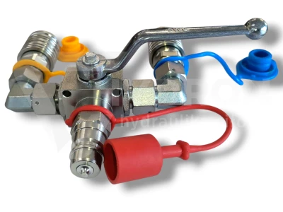 Rozdzielacz hydrauliczny kulowy z szybkozłączami