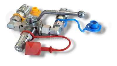 Rozdzielacz hydrauliczny kulowy z szybkozłączami