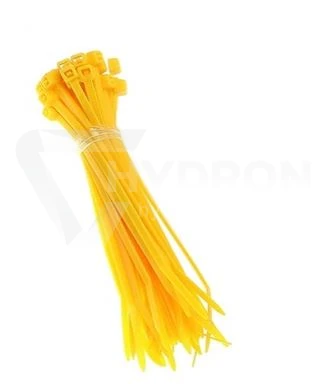 Taśma opaska kablowa 3,6x150mm - 100szt żółte