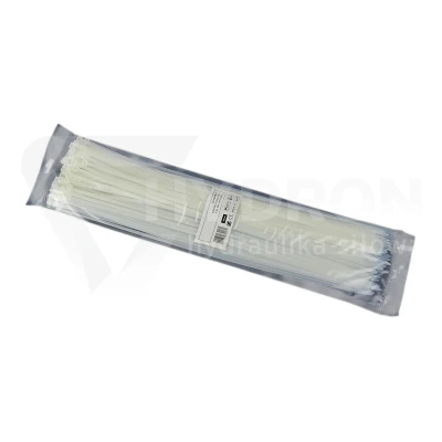 Taśma opaska kablowa 4,8x450mm - 100szt białe