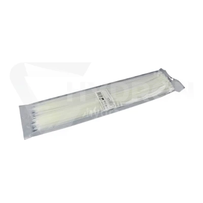 Taśma opaska kablowa 4,8x450mm - 100szt białe