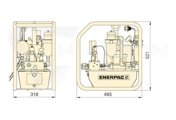 Pompa ZA4208TX-QR0P Enerpac do kluczy