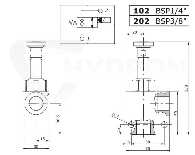 Elektrozawór nabojowy SVCP-S08-TD3-N-1-220-D-A202