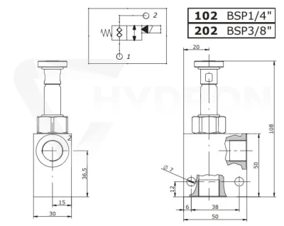 Elektrozawór nabojowy SVCP-S08-TD3-N-1-220-D-A202