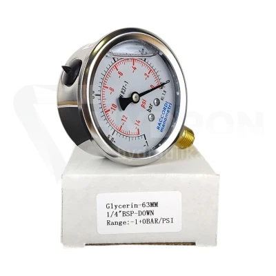 Wakuometr dolny (-1 do 0 BAR) gwint 1/2"