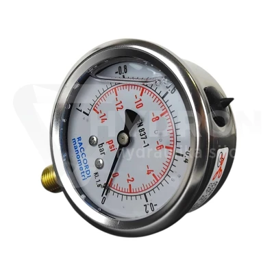 Wakuometr dolny (-1 do 0 BAR) gwint 1/2"
