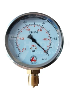 Wakuometr dolny (-1 do 0 BAR) gwint 1/2"
