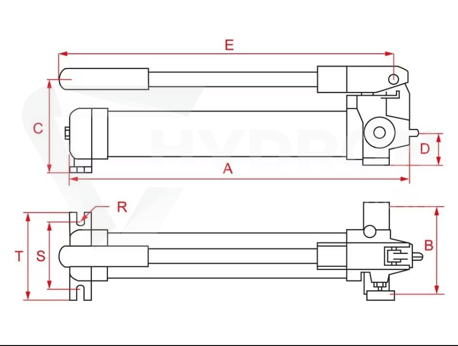 Pompa ręczna hydrauliczna Larzep W20807 dwustopniowa