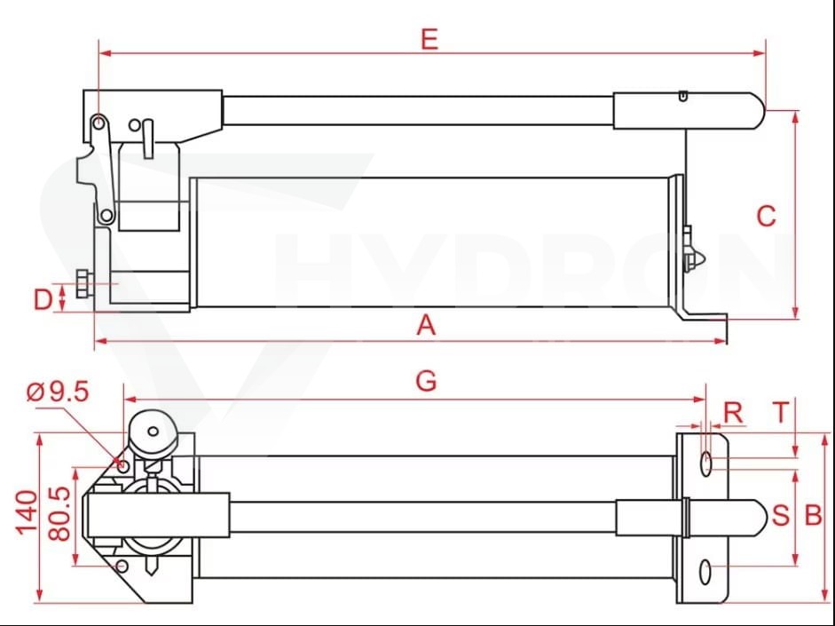 Pompa ręczna hydrauliczna Larzep W24507 dwustopniowa