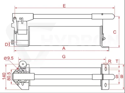 Pompa ręczna hydrauliczna Larzep W24507 dwustopniowa