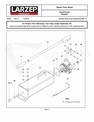 Przejdź do produktu Zestaw naprawczy do pompy W24507 LARZEP -JR.W24507