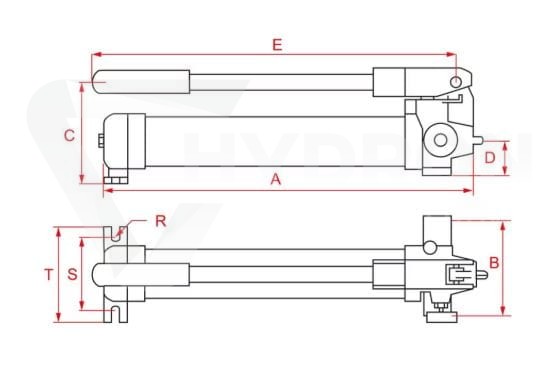 Pompa ręczna hydrauliczna Larzep W21807 dwustop.