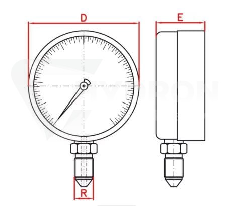 Manometr 1/4"NPT AV10007 LARZEP LARZEP