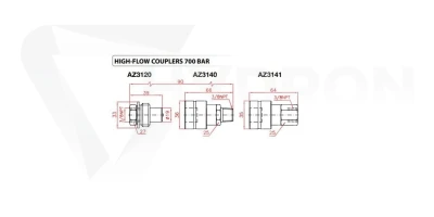 Szybkozłącze 700bar gniazdo AZ3140 3/8"NPT LARZEP