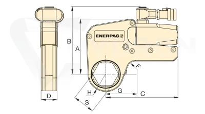 Kaseta W4085MX do klucza W4000X  ENERPAC 85mm