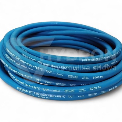 Przejdź do produktu Wąż do myjki 2SN DN13 155 stopni niebieski 275 bar rolka 100MB