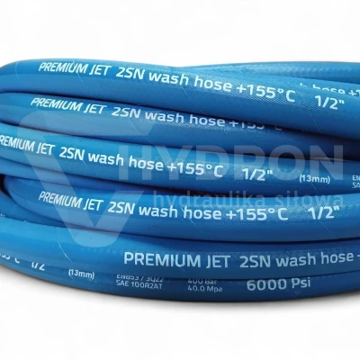 Wąż do myjki 2SN DN13 155 stopni niebieski 275 bar rolka 100MB