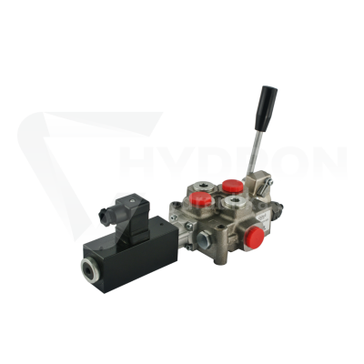Przejdź do produktu Rozdzielacz hydrauliczny 1 sekcyjny 60L sterowany elektrycznie 12V + dźwignia