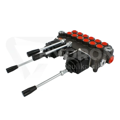 Rozdzielacz hydrauliczny 6 sekcyjny 80L sterowany dwoma dźwigniami i dwoma joystickami