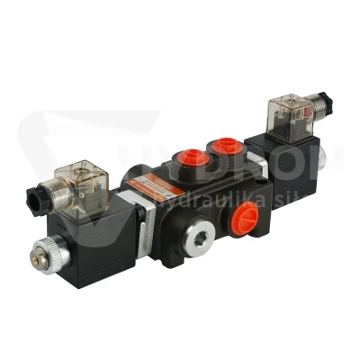 Rozdzielacz hydrauliczny 1 sekcyjny 40L/min sterowany elektrycznie 24V
