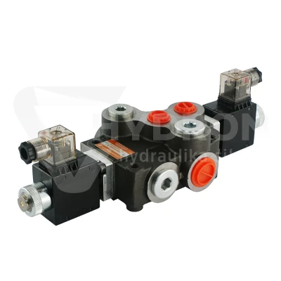 Rozdzielacz hydrauliczny 1 sekcyjny 80L/min sterowany elektrycznie 12V