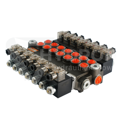 Przejdź do produktu Rozdzielacz hydrauliczny 7 sekcyjny 40L/min sterowany elektrycznie 24V