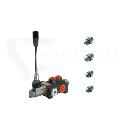 Rozdzielacz hydrauliczny 1 sekcyjny 40L w zestawie z przyłączami