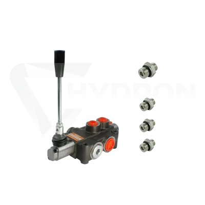 Rozdzielacz hydrauliczny 1 sekcyjny 80L w zestawie z przyłączami