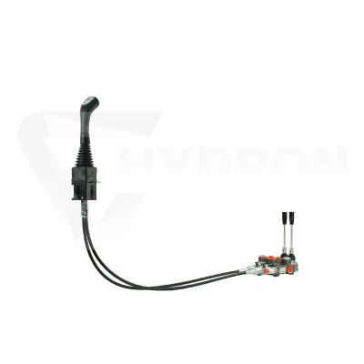 Rozdzielacz hydrauliczny 2 sekcyjny 40L z  joystickiem i linkami 1m