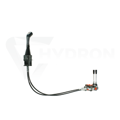 Przejdź do produktu Rozdzielacz hydrauliczny 2 sekcyjny 40L z  joystickiem i linkami 3m