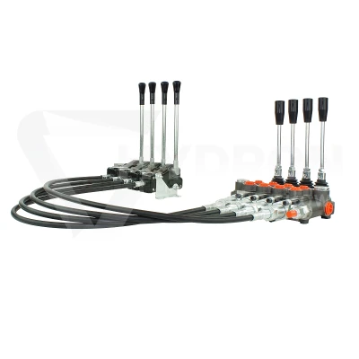 Rozdzielacz hydrauliczny 4 sekcyjny 80L z dźwigniami