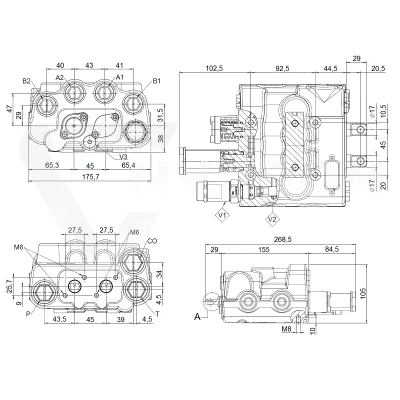 Rozdzielacz hydrauliczny z sekcją pływającą sterowany linkami do ładowacza czołowego