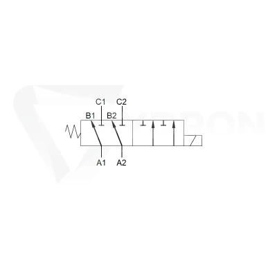 Elektrozawór dzielnik hydrauliczny 6/2 90L sterowany elektrycznie 12V (do tura)
