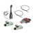 Zestaw hydrauliczny 4 sekcyjny: rozdzielacz 60L + dwa elektrozawory 6/2 + joystick z dwoma przyciskami + dwie linki 2,5m