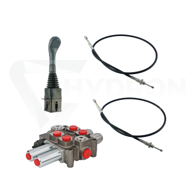 Przejdź do produktu Zestaw hydrauliczny 2 sekcyjny: rozdzielacz 90L + joystick bez przycisków + dwie linki 3m