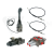 Zestaw hydrauliczny 3 sekcyjny: rozdzielacz 90L + elektrozawór 6/2 + joystick z jednym przyciskiem + dwie linki 2m