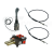 Zestaw hydrauliczny 2 sekcyjny: rozdzielacz 80L z sekcją pływającą + joystick z jednym przyciskiem + dwie linki 2m