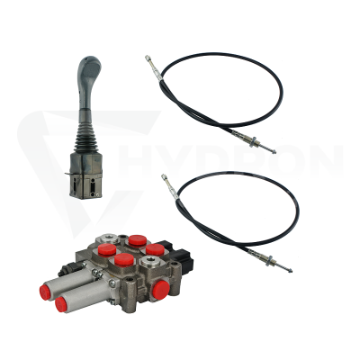 Przejdź do produktu Zestaw hydrauliczny 2 sekcyjny: rozdzielacz 60L z sekcją pływającą + joystick bez przycisków + dwie linki 3m