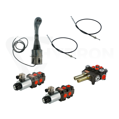 Przejdź do produktu Zestaw hydrauliczny 4 sekcyjny: rozdzielacz 80L z sekcją pływającą + dwa elektrozawory 6/2 + joystick z dwoma przyciskami + dwie linki 1,5m