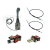 Zestaw hydrauliczny 3 sekcyjny: rozdzielacz 40L + elektrozawór 6/2 + joystick z jednym przyciskiem + dwie linki 3m