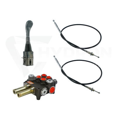 Przejdź do produktu Zestaw hydrauliczny 2 sekcyjny: rozdzielacz 80L z sekcją pływającą + joystick bez przycisków + dwie linki 1,5m