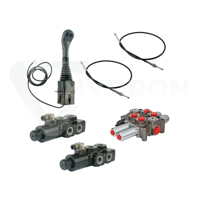 Przejdź do produktu Zestaw hydrauliczny 4 sekcyjny: rozdzielacz 90L z sekcją pływającą + dwa elektrozawory 6/2 + joystick z dwoma przyciskami + dwie linki 2,5m