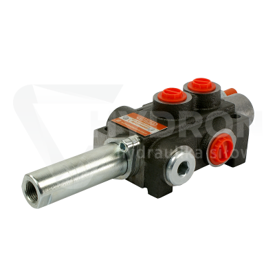 Przejdź do produktu Rozdzielacz hydrauliczny 1 sekcyjny 40L sterowany linkami z suwakiem z zatrzaskiem