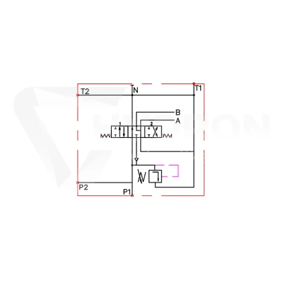 Rozdzielacz hydrauliczny 1 sekcyjny 40L sterowany linkami