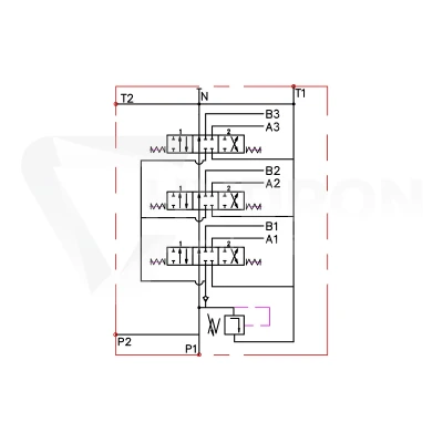Rozdzielacz 3 sekcyjny polski 3RMS-10 Hydrotor